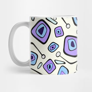 Abstract Pattern - Ivory and Purple Mug